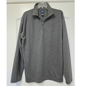 Polo Ralph Lauren Men's Quarter Zip Pullover Gray Size Large Lightweight
